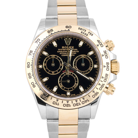2021 PAPERS Rolex Daytona Black Two-Tone 18K Gold Stainless Steel 116503 B+P