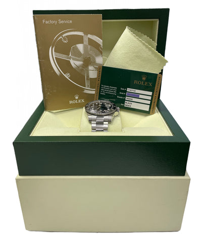 MINT PAPERS Rolex GMT-Master II Black 40mm Ceramic Steel Watch 116710 LN BOX