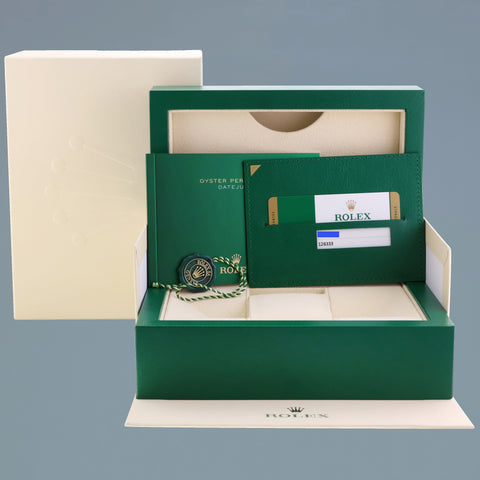 PAPERS MINT Rolex DateJust 41 126333 Two Tone Gold Wimbledon Jubilee Watch Box
