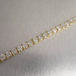 14k Yellow Gold Diamond Tennis Bracelet 16.12ctw G-H SI2 7.00" 17.5g