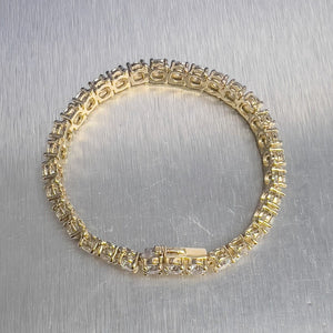 14k Yellow Gold Diamond Tennis Bracelet 16.12ctw G-H SI2 7.00" 17.5g
