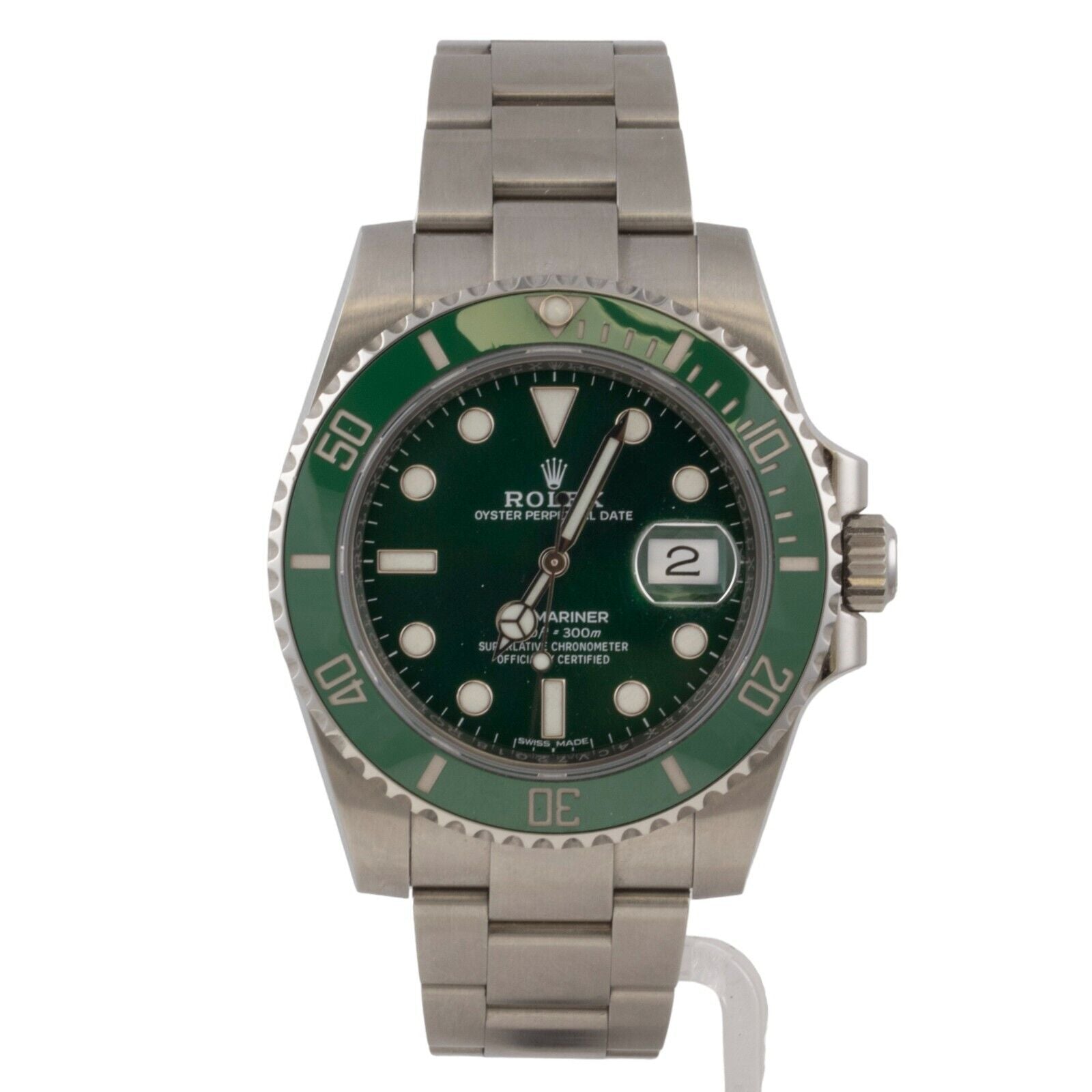 2018 Rolex Submariner HULK Green Stainless Steel 40mm Watch 116610LV BOX PAPERS