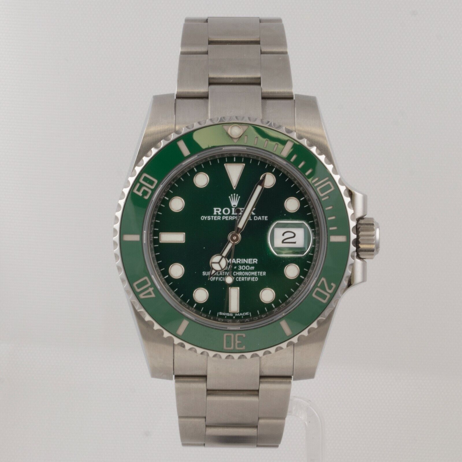 2018 Rolex Submariner HULK Green Stainless Steel 40mm Watch 116610LV BOX PAPERS
