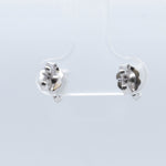 14k White Gold Pear Diamond Basket Stud Earrings 1.04ctw G VS2 - SI1