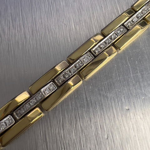 Chimento 18k Yellow & White Gold Diamond Bracelet 7.25" 0.75ctw G VS