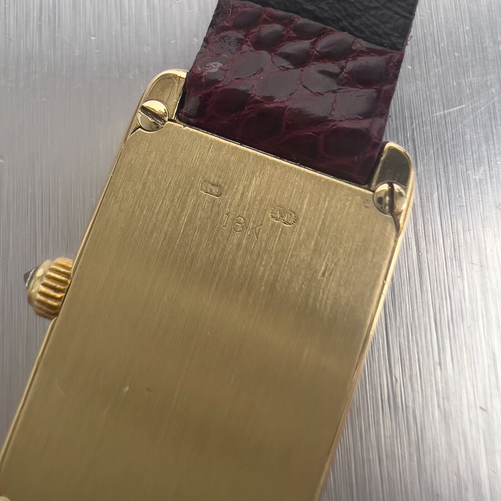Corum 5 Gram Ingot 24k & 18k Yellow Gold Diamond Case Leather Strap Ladies Watch