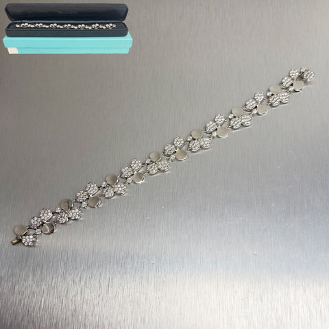 Tiffany & Co. Paper Flowers Platinum 950 Diamond Bracelet 6.75" BOX RET$45,000
