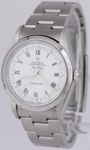 MINT TRITINOVA Rolex Air-King Precision White Stainless Steel 34mm Watch 14000