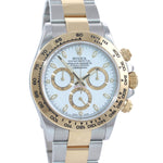 2021 NEW PAPERS Rolex Daytona 116503 White Chrono Two Tone Gold Steel Watch Box
