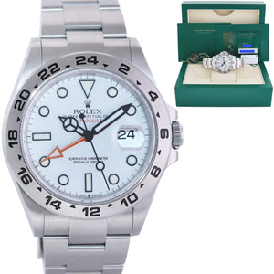 2023 NEW PAPERS Rolex Explorer II 42mm 226570 White Polar Steel Date Watch Box