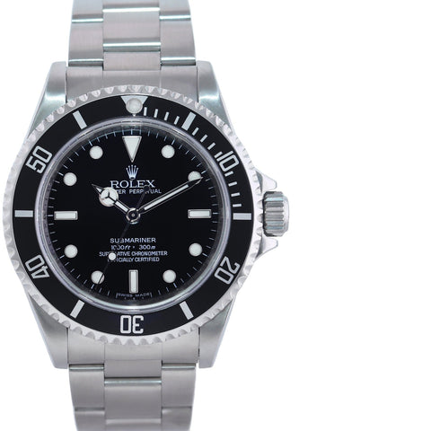 MINT 2011 Rolex Submariner No-Date 4 line dial 14060M Steel Black Watch Box