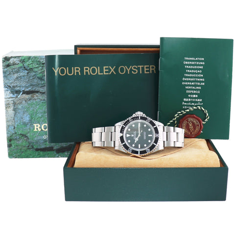 1998 Rolex Submariner No-Date 2 line Tritium dial 14060 Steel Black 40mm Watch Box