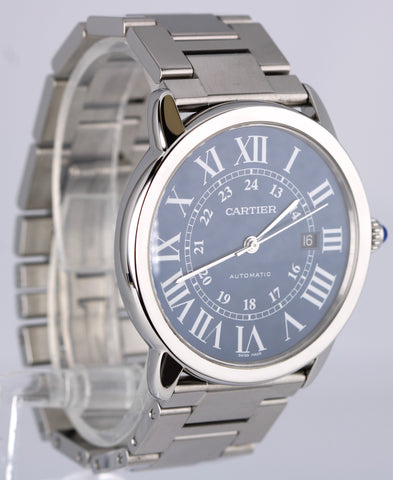 Cartier Ronde Solo XL Stainless Steel Blue WSRN0023 Automatic 42mm 3802 Watch