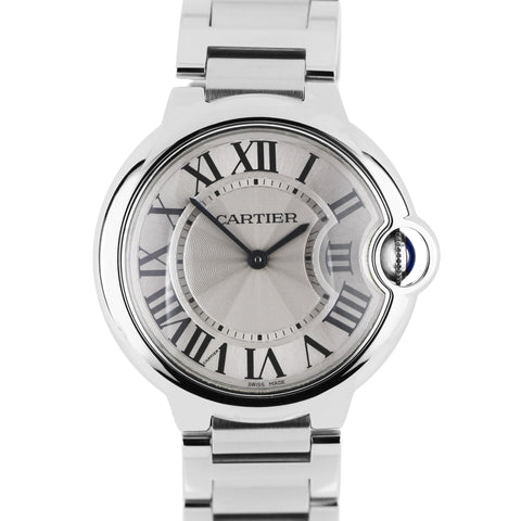 Cartier Ballon Bleu Stainless Steel Silver 36mm Quartz 3005 Watch