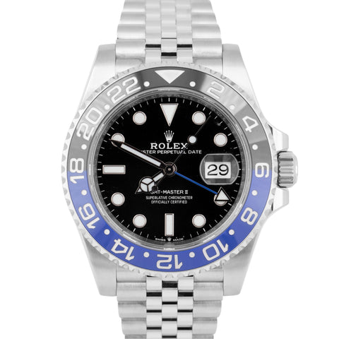 MINT NEW PAPERS Rolex GMT-Master II BATMAN Blue Jubilee 40mm 126710 BLNR BOX