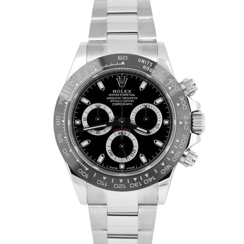 MINT PAPERS Rolex Daytona Cosmograph Black Stainless Steel Watch 116500 LN BOX