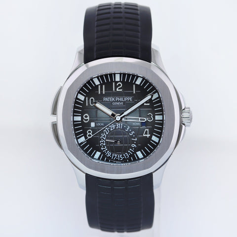 2019 MINT 5164a Patek Philippe Aquanaut Steel Rubber Black Travel Time Watch Box