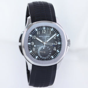 2019 MINT 5164a Patek Philippe Aquanaut Steel Rubber Black Travel Time Watch Box