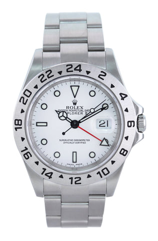 2005 MINT Rolex Explorer II White 16570 40mm No Holes Polar GMT Watch Box