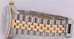 MINT Rolex DateJust 36mm FACTORY Blue DIAMOND Two-Tone 18K Gold Steel 16013