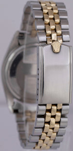 Rolex DateJust 36mm Blue Two-Tone 14K Gold Stainless Steel Jubilee Watch 1601