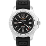 PAPERS Breitling Colt Stainless Black Date 41mm Automatic Date Watch A17313 BOX
