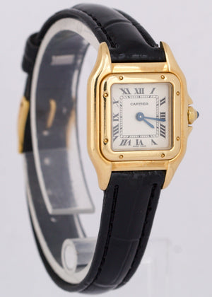 Ladies Cartier Panthere Ivory 18K Yellow Gold Roman Quartz 22mm Watch 86691