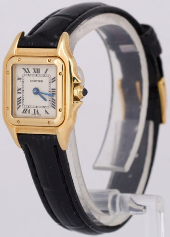 Ladies Cartier Panthere Ivory 18K Yellow Gold Roman Quartz 22mm Watch 86691