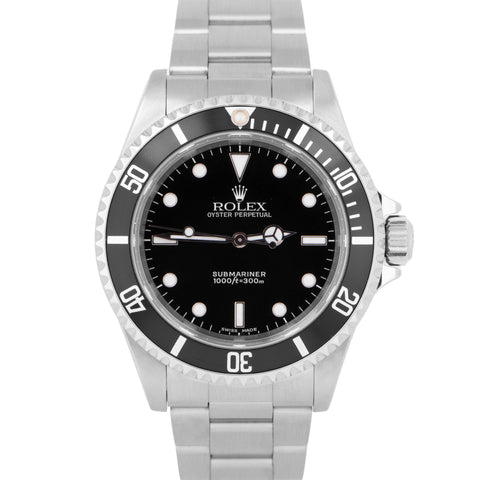 MINT Rolex Submariner No-Date Stainless Steel Black 40mm Automatic Watch 14060 M