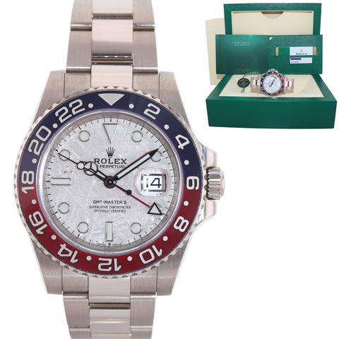 2020 PAPERS MINT Rolex GMT-Master II 126719 Pepsi METEORITE White Gold Watch Box