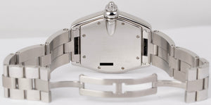 MINT Cartier Roadster Large Silver Guilloché 37mm x 44mm Steel Watch 2510