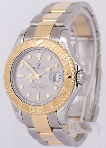 Rolex Yacht-Master Two-Tone 35mm SLATE Gray Steel 18K Yellow Gold 68623 Watch