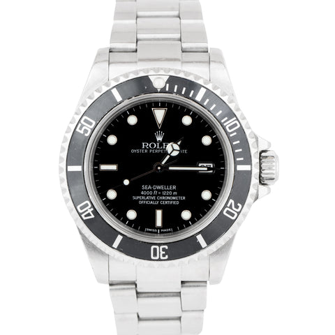 PAPERS Rolex Sea-Dweller 16600 Automatic 40mm Stainless Steel Black Watch BOX