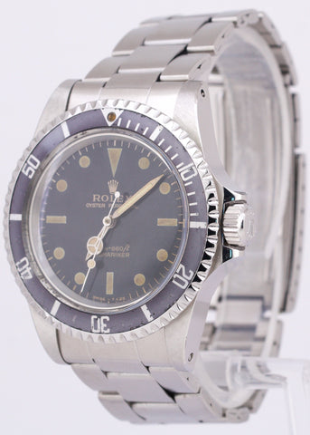 VINTAGE 1966 Rolex Submariner No-Date GILT DIAL 40mm Steel Automatic 5513 Watch