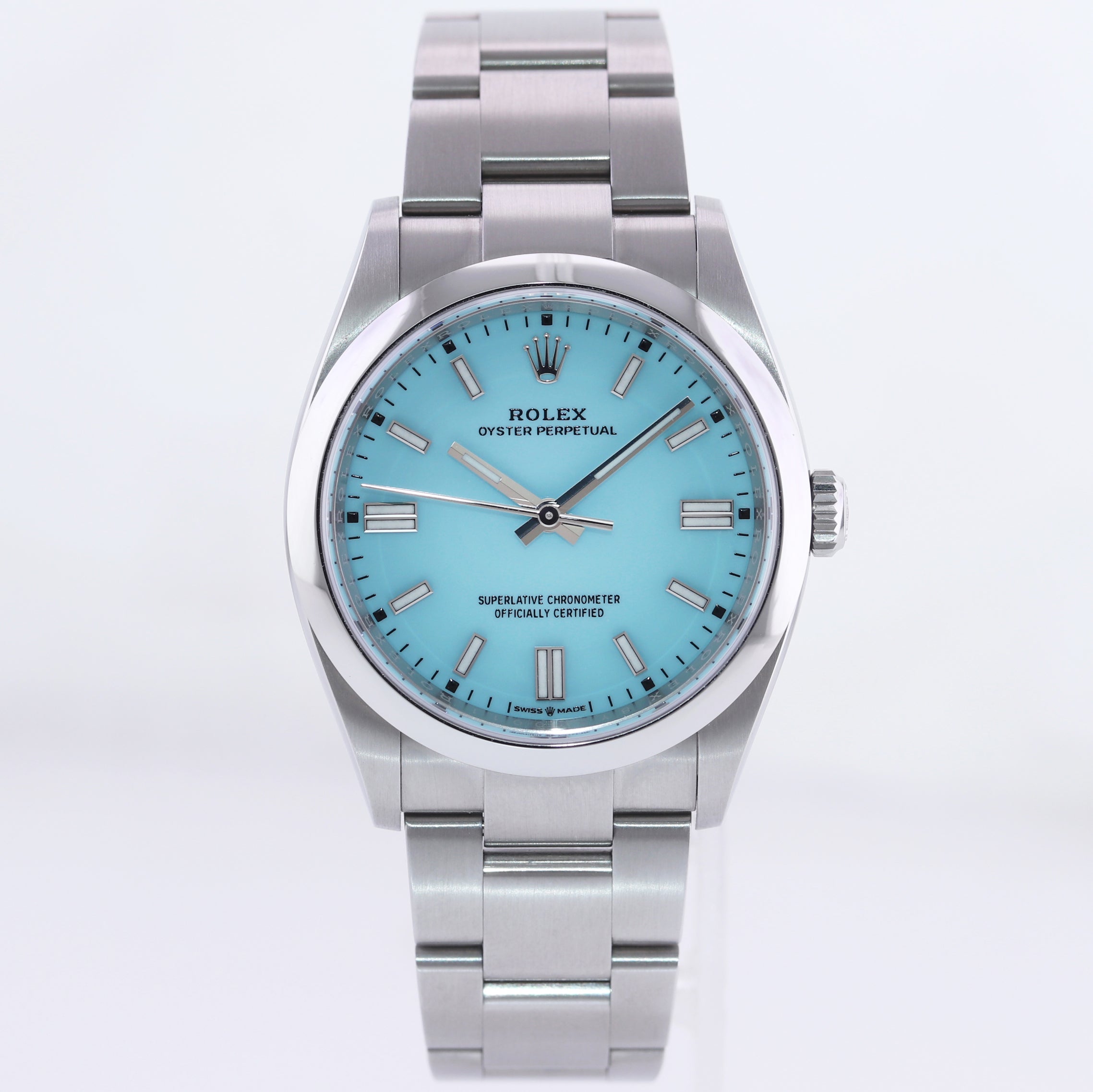 2024 NEW PAPERS Rolex Oyster 126000 Perpetual 36mm TIFFANY BLUE Watch Box