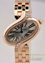MINT Ladies Cartier Delices DIAMOND 18K Rose Gold WG800003 31mm 3382 Watch