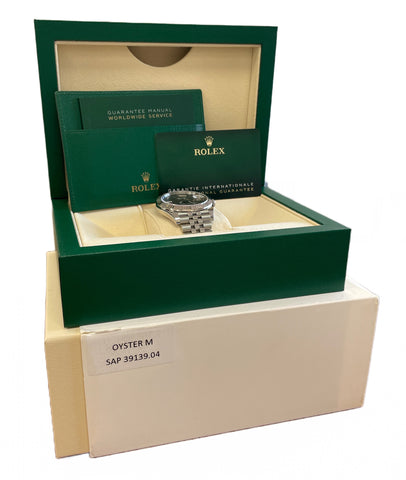 NEW 2024 PAPERS Rolex DateJust 41 WIMBLEDON 18K Gold Fluted JUBILEE 126334 BOX
