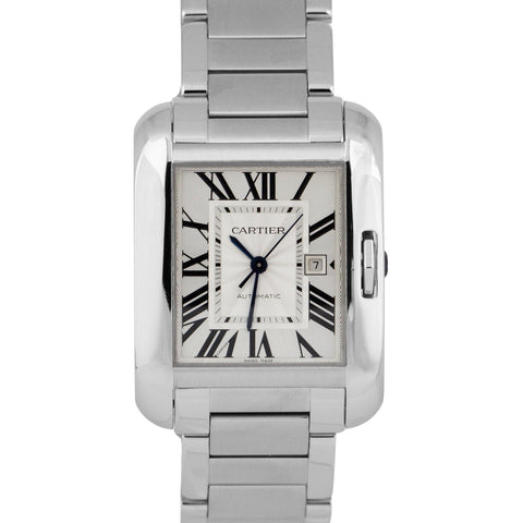MINT PAPERS Cartier Tank Anglaise LARGE Silver 30mm Steel 3511 / W5310009 BOX