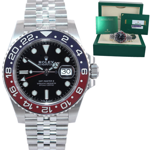 MINT 2019 PAPERS Rolex GMT Master PEPSI Red Blue Jubilee Ceramic 126710 Watch Box