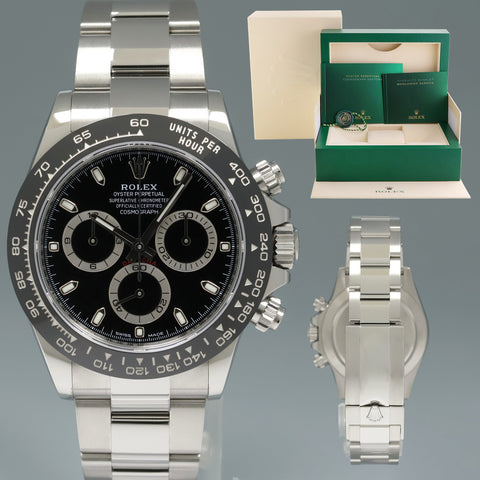 2022 MINT Rolex Daytona 116500 Black Dial Ceramic Steel 40mm Watch Box
