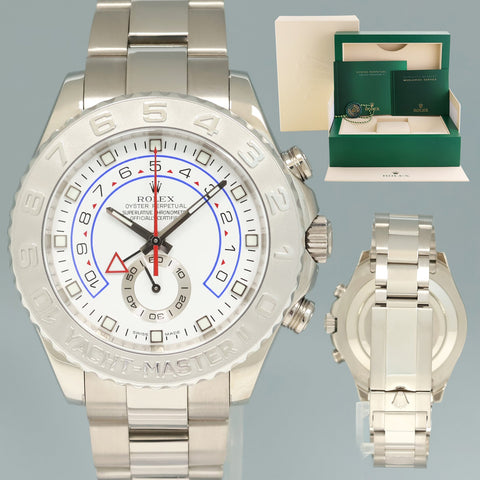 MINT Rolex Yacht-Master II 2 18k White Gold 44mm 116689 Watch Box