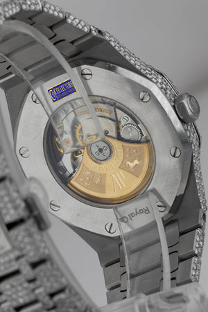 Audemars Piguet Royal Oak Black 41mm DIAMOND 15400ST.OO.1220ST.01 Steel Watch