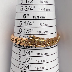 18k Rose Gold Cuban Curb Link Box Clasp Bracelet 7.25" 39.8g 8.50mm