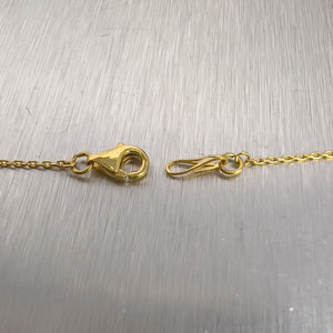 14k Yellow Gold 10 Station Diamonds by the Yard Necklace 0.46ctw 16" 2.2g