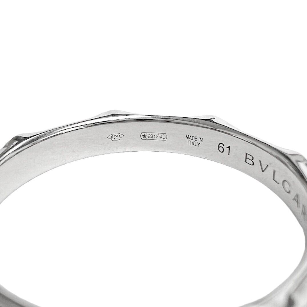 Bvlgari Infinito Platinum 950 Wedding Band 6.2g Ring Size 9.75 w/ BOX RET $1,580
