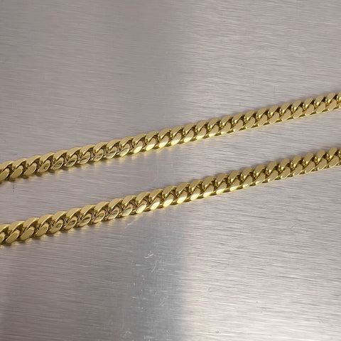 14k Yellow Gold Cuban Curb Link 5.00mm Chain Necklace 26" 52.4g