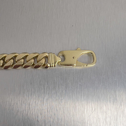 UnoAErre 1AR 14k Yellow Gold Miami Cuban Link 12.40mm Bracelet 9.5" HEAVY 110.7g