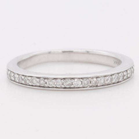 14k White Gold Diamond Wedding Band 0.22ctw Ring Size 5.75