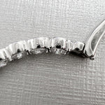 14k White Gold Diamond In & Out Hoop Earrings 3.25ctw G SI1 - Omegaback Closure
