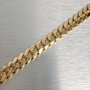14k Yellow Gold Miami Cuban Link 8.15mm Bracelet 7.00" 36.7g w/ Hidden Box Clasp